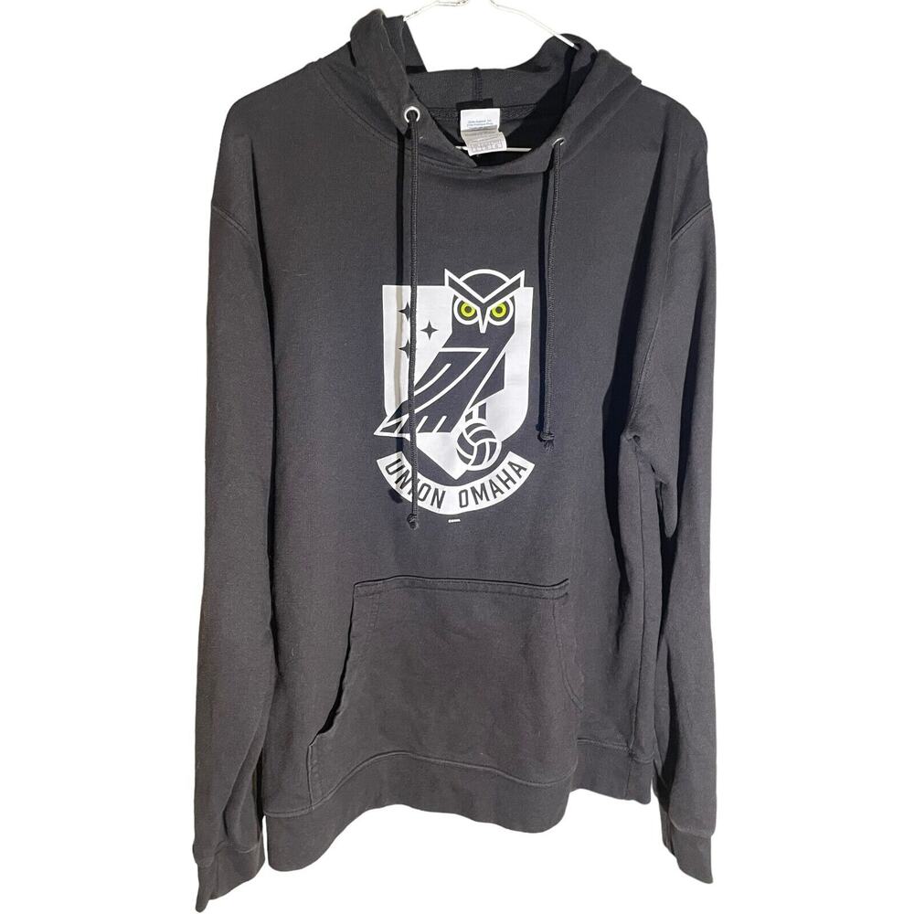 Union Omaha Nebraska League One Soccer Pullover Hoodie Sz LARGE 2019 USL